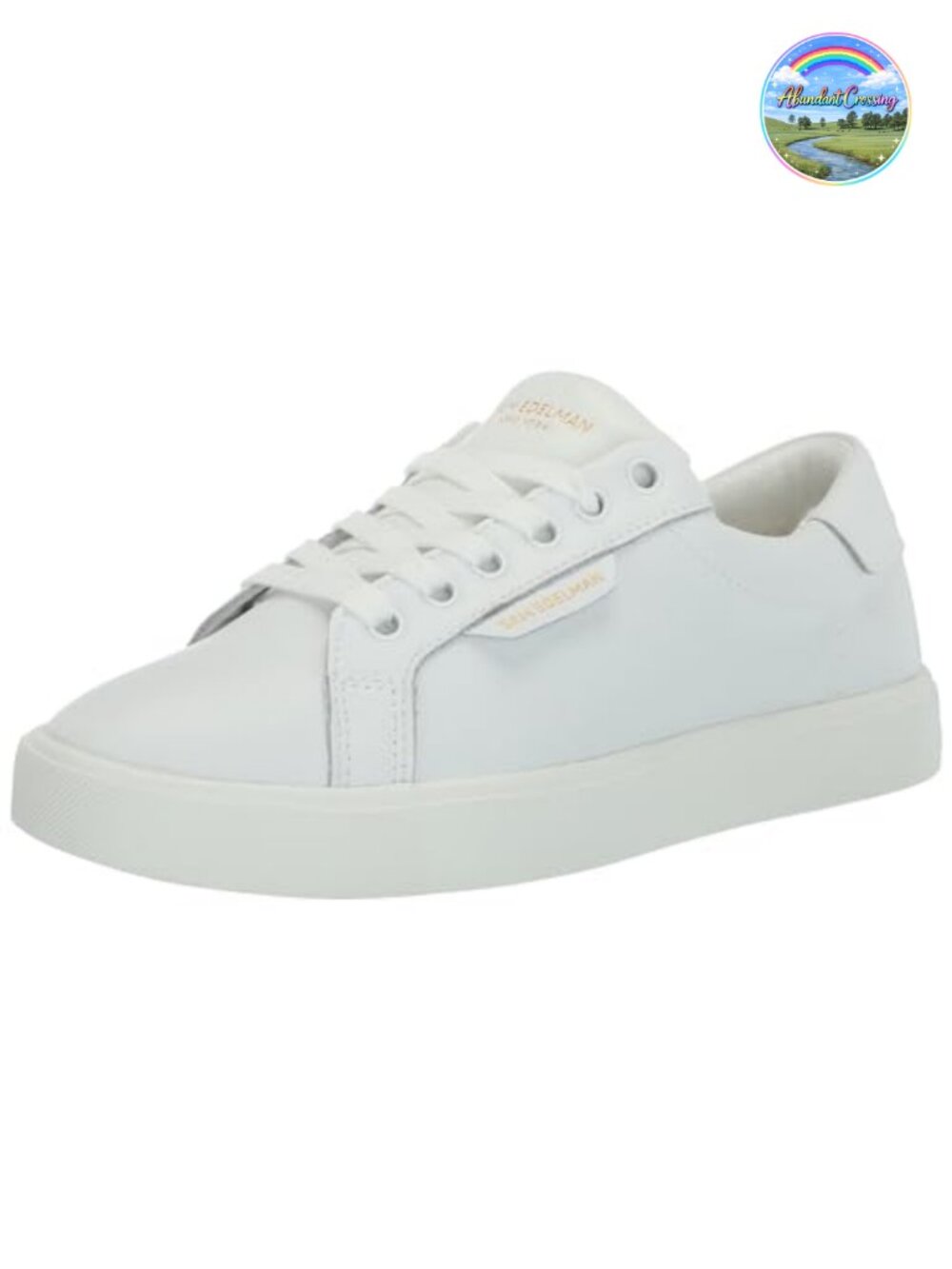 Ethyl White Leather Low Top Lace Up Fashion Sneakers Women's